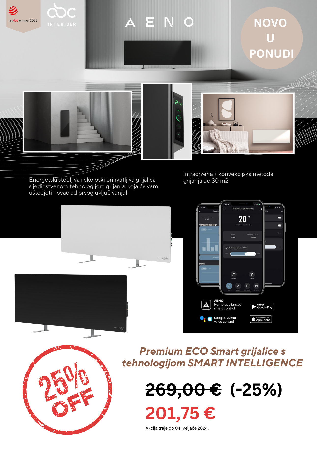 Aeno Premium Eco Smart grijalice - AKCIJA - ABc interijer